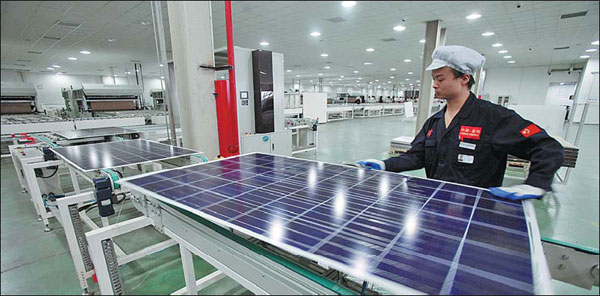 Solar panel maker hits milestone