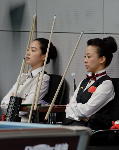 美式九球上演中韓“美女大戰”