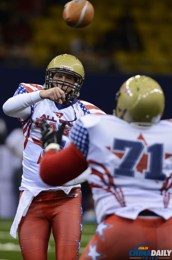 美國職業室內橄欖球東西部明星對決首次來華比賽